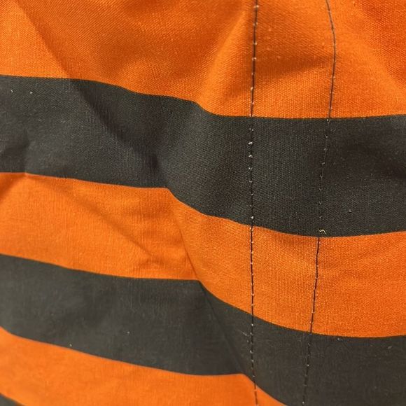 Teen Orange / Navy Rugby Stripe Store-It Canvas Bin, Large - Picture 4 of 4